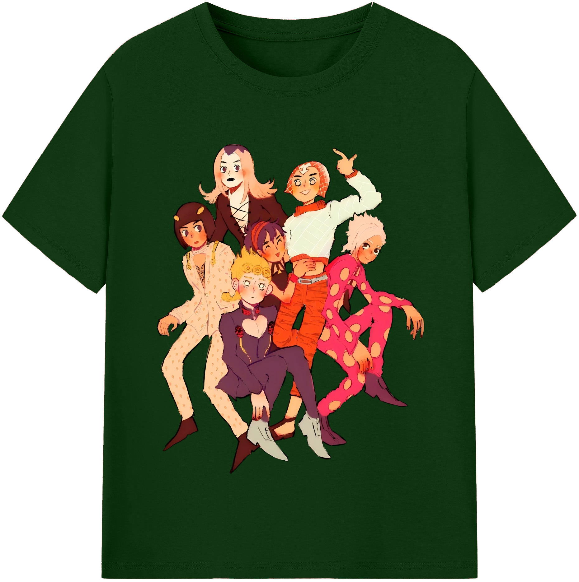 （画像用） ジョジョの奇妙な冒険 JoJo's Bizarre Adventure 綿100％半袖Tシャツ（フロントプリント）